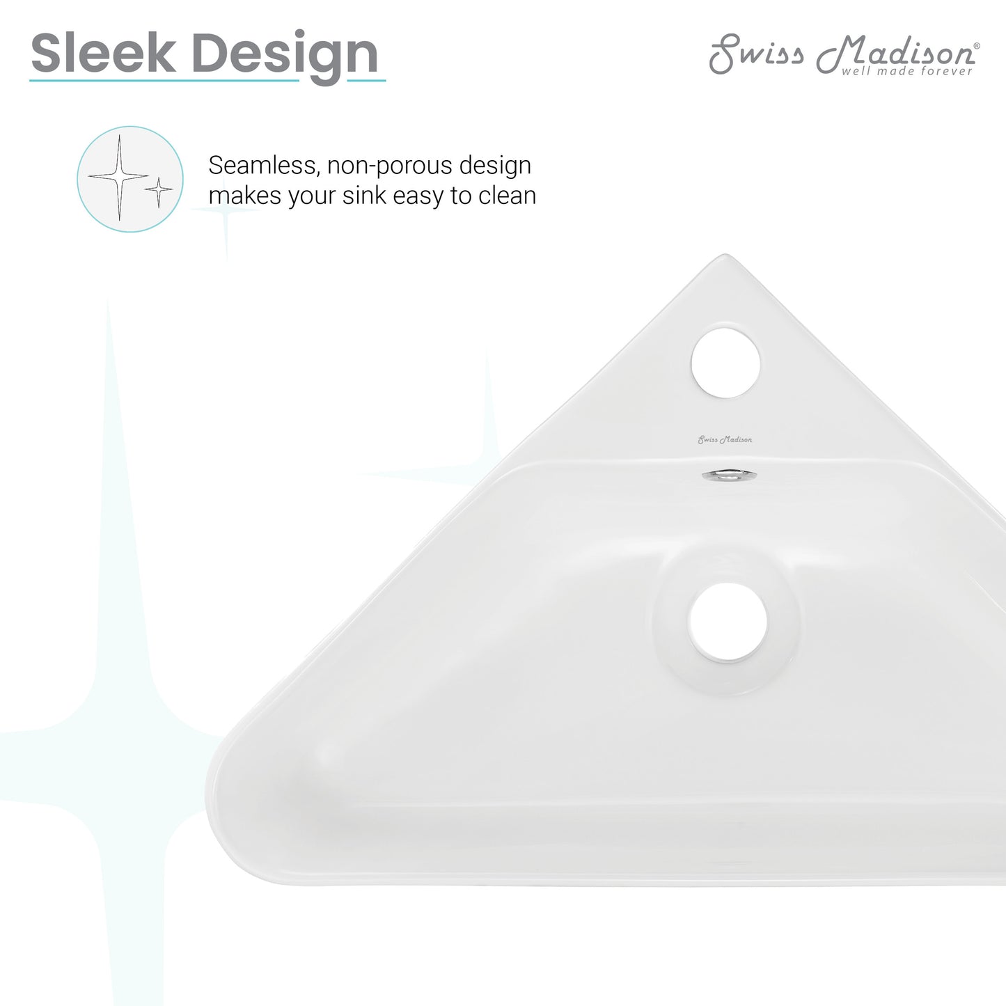 Swiss Madison, St Tropez Corner Wall Hung Sink