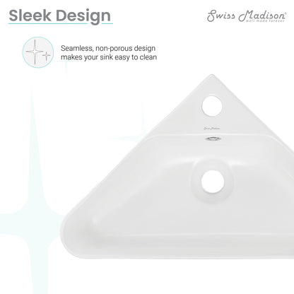 Swiss Madison, St Tropez Corner Wall Hung Sink