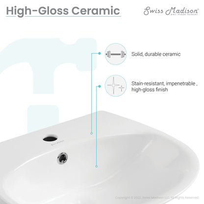 Swiss Madison, Ivy 19" Wall-Mount Bathroom Sink