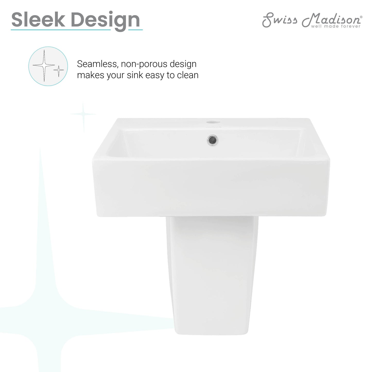 Swiss Madison, Concorde 21" Two-Piece Wall-Mount Bathroom Sink