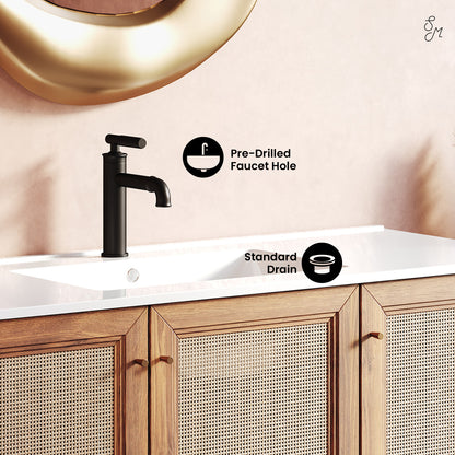 Swiss Madison Classe 48-inch freestanding bathroom vanity in Golden Oak — view 10