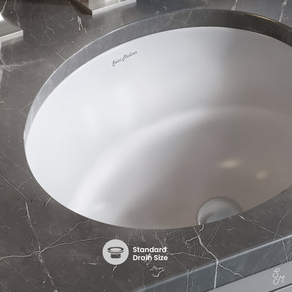 Swiss Madison, Monaco 16" Ceramic Undermount Bathroom Sink in Glossy White
