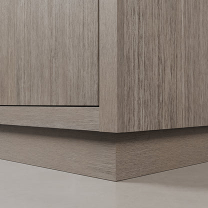 Hugo 30 in. Bath Vanity in Grey Oak with Marble Vanity Top in White with White Basin | Water Creation