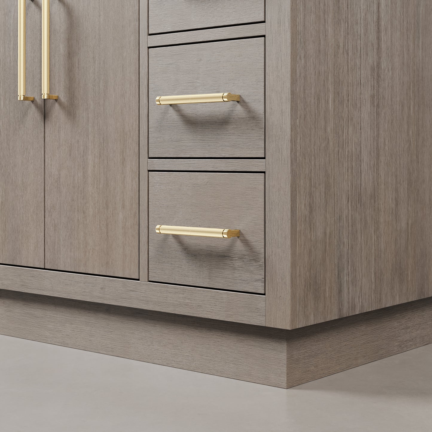 Hugo 48 in. Bath Vanity in Grey Oak with Marble Vanity Top in White with White Basin | Water Creation