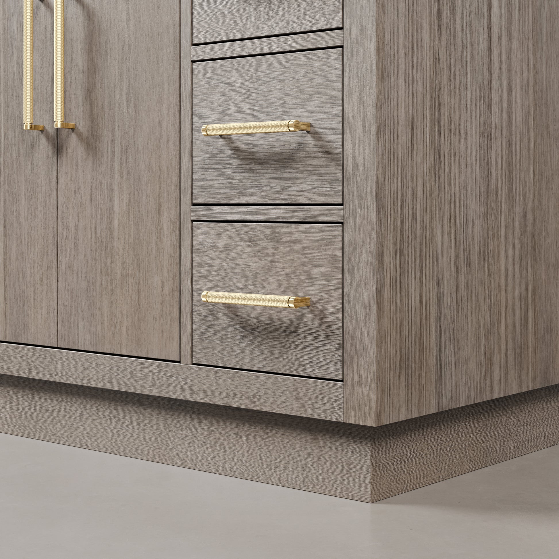 Hugo 48 in. Bath Vanity in Grey Oak with Marble Vanity Top in White with White Basin | Water Creation