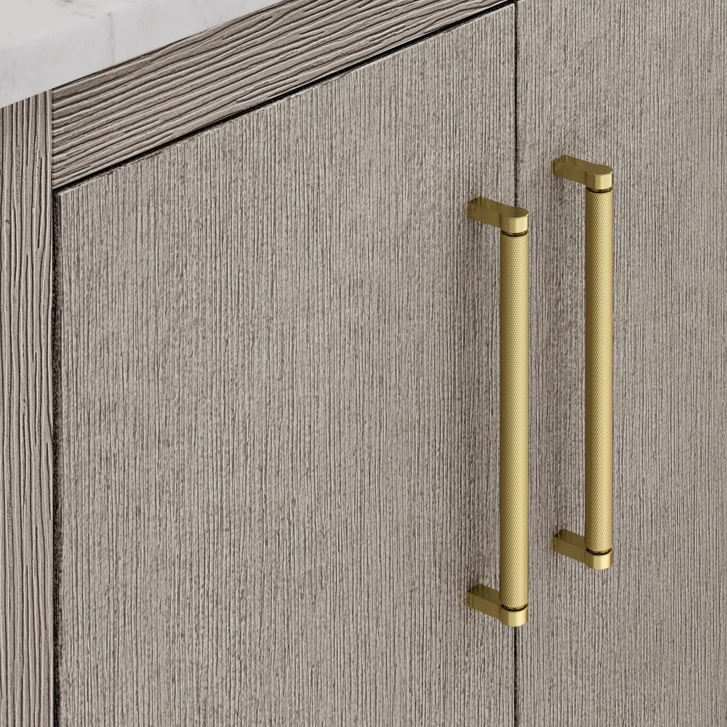 Hugo 72 in. Bath Vanity in Grey Oak with Marble Vanity Top in White with White Basin | Water Creation