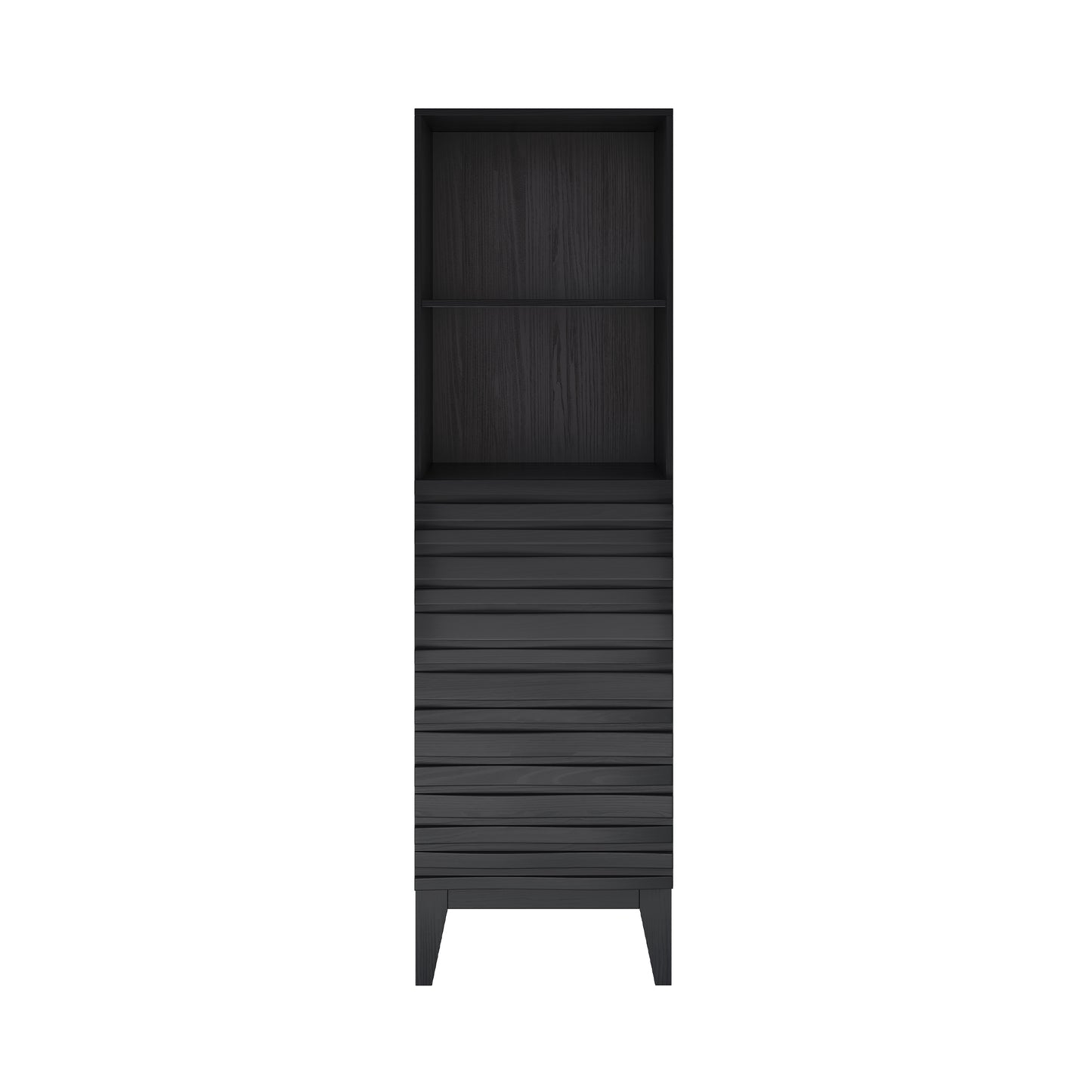 Swiss Madison, Cascade 17 x 17 x 60 Freestanding Linen Cabinet in Black Oak