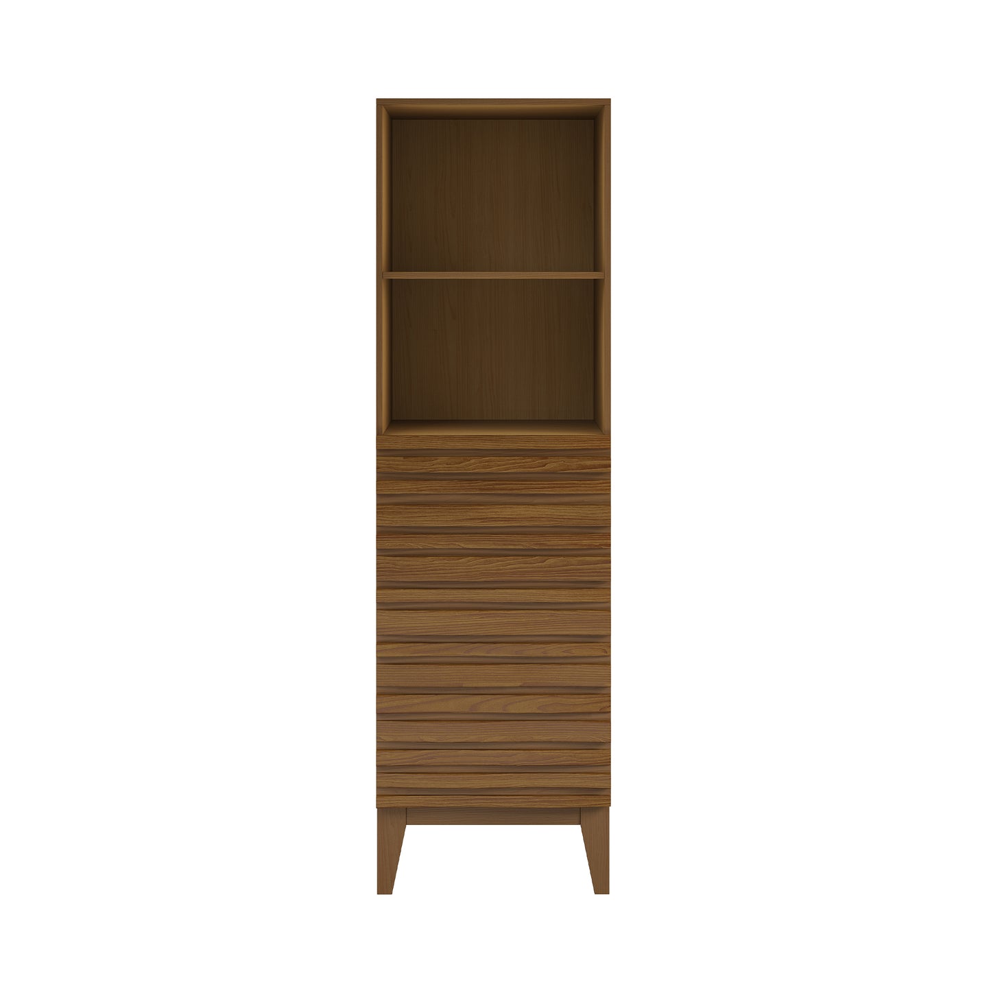 Swiss Madison, Cascade 17 x 17 x 60 Freestanding Linen Cabinet in Brown Oak