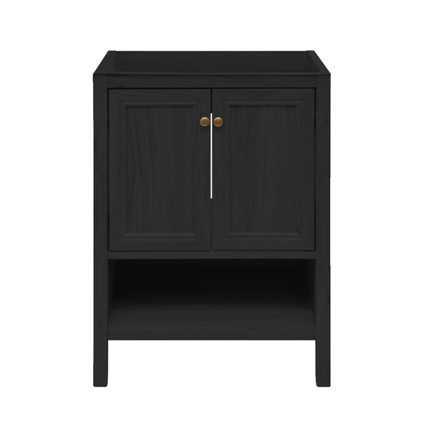 Swiss Madison, Chateau 24" Freestanding Bathroom Vanity Cabinet without Top in Black Oak