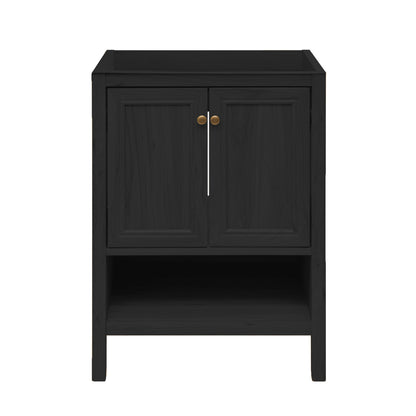 Swiss Madison, Chateau 24" Freestanding Bathroom Vanity Cabinet without Top in Black Oak