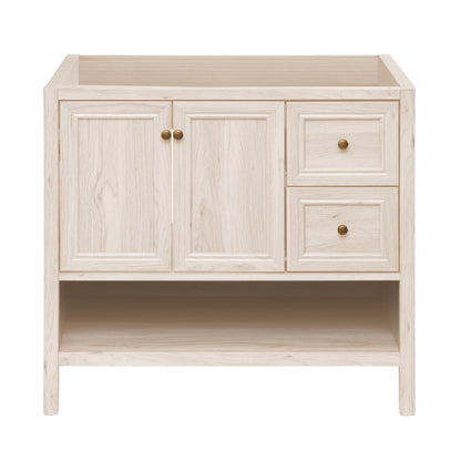 Swiss Madison, Chateau 36" Freestanding Bathroom Vanity Cabinet without Top in White Oak
