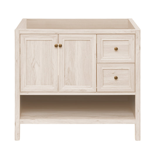 Swiss Madison, Chateau 36" Freestanding Bathroom Vanity Cabinet without Top in White Oak