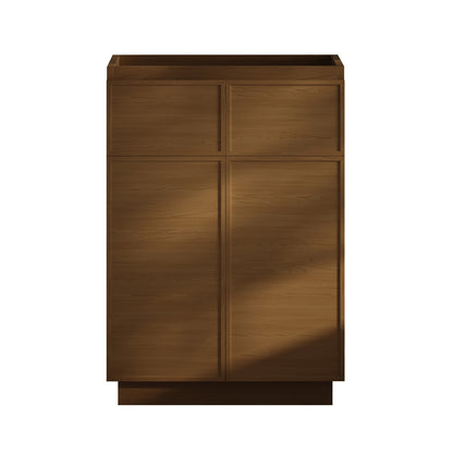 Swiss Madison, St. Tropez 24" Freestanding Bathroom Vanity Cabinet without Top in Brown Oak