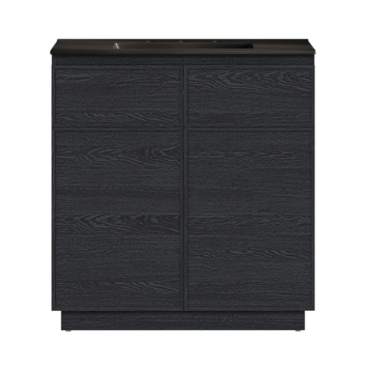 Swiss Madison St. Tropez 36-inch freestanding bathroom vanity in Black Oak