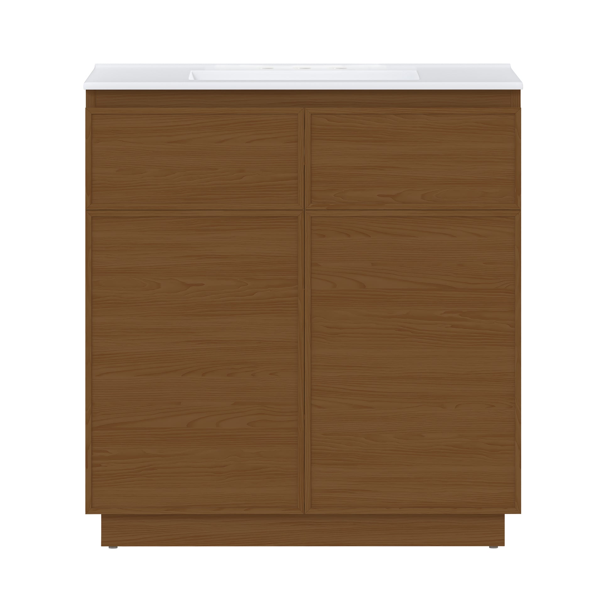 Swiss Madison St. Tropez 36-inch freestanding bathroom vanity in Brown Oak