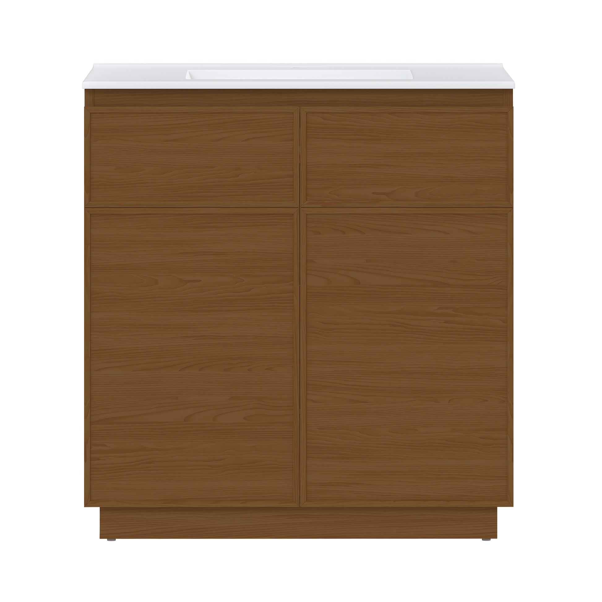 Swiss Madison St. Tropez 36-inch freestanding bathroom vanity in Brown Oak — view 4