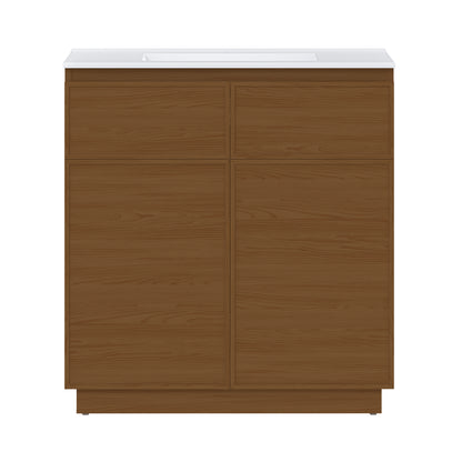 Swiss Madison St. Tropez 36-inch freestanding bathroom vanity in Brown Oak — view 4