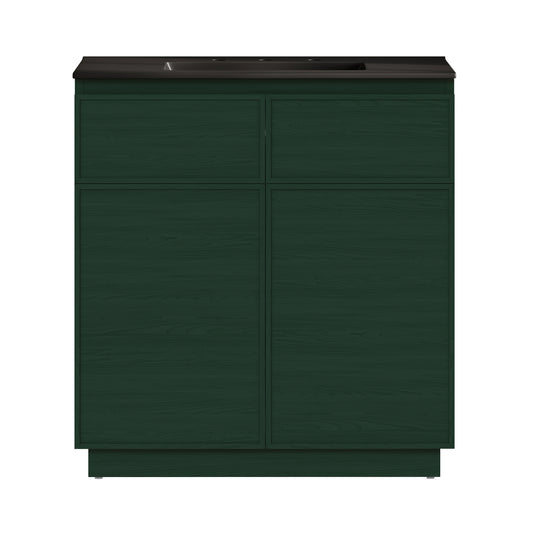 Swiss Madison St. Tropez 36-inch freestanding bathroom vanity in Green Oak