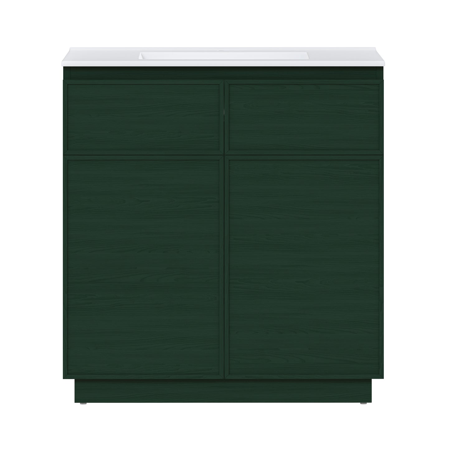 Swiss Madison St. Tropez 36-inch freestanding bathroom vanity in Green Oak — view 4