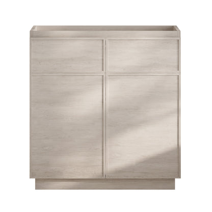 Swiss Madison St. Tropez 36-inch freestanding bathroom vanity in White Oak