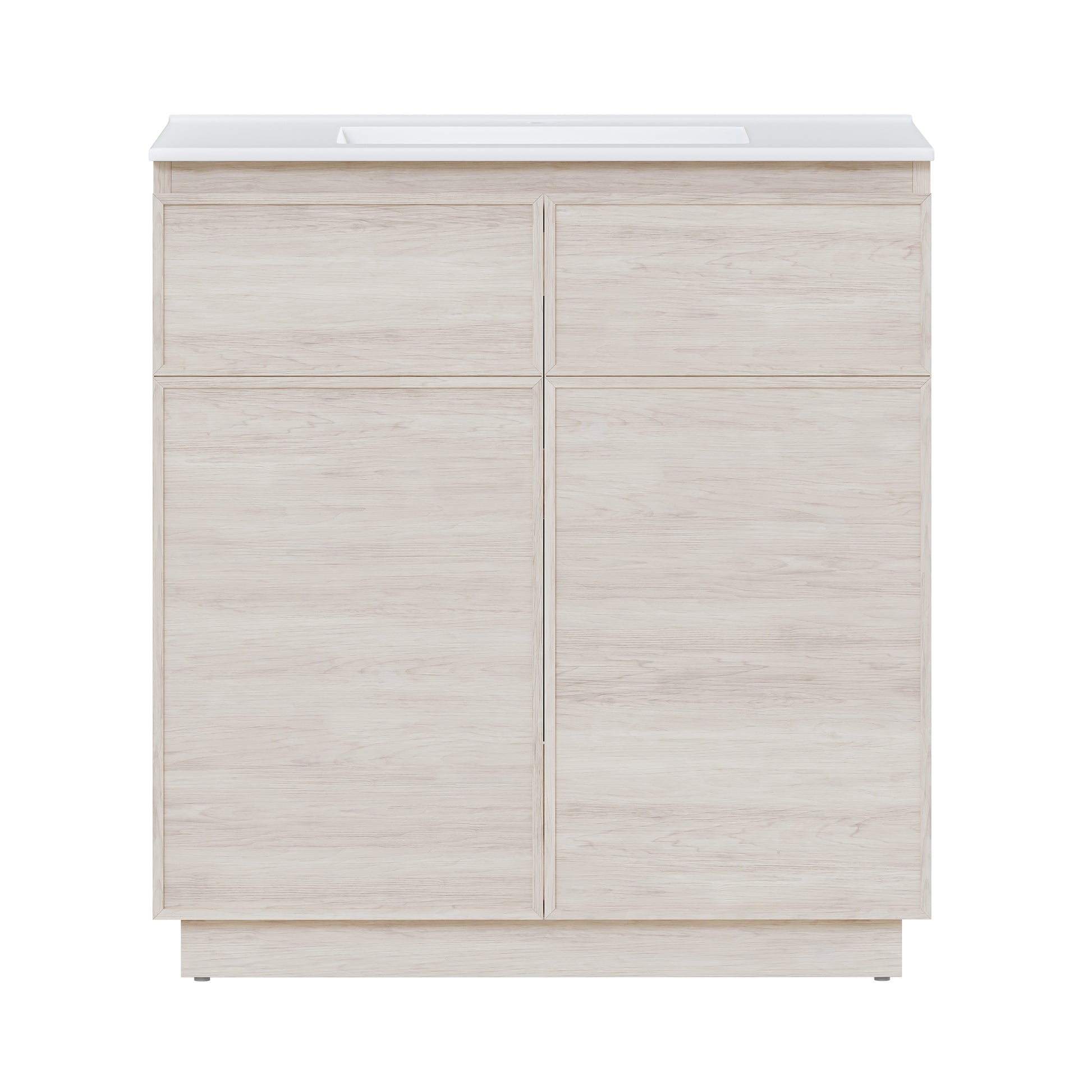 Swiss Madison St. Tropez 36-inch freestanding bathroom vanity in White Oak — view 4