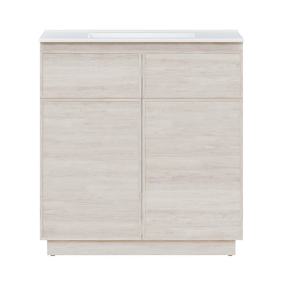 Swiss Madison St. Tropez 36-inch freestanding bathroom vanity in White Oak — view 4