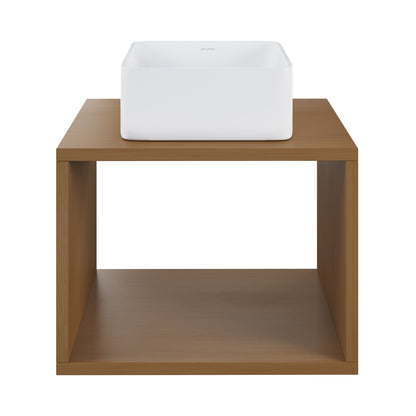 Swiss Madison, Concorde 24'' Wall-Hung Vanity In Brown Oak