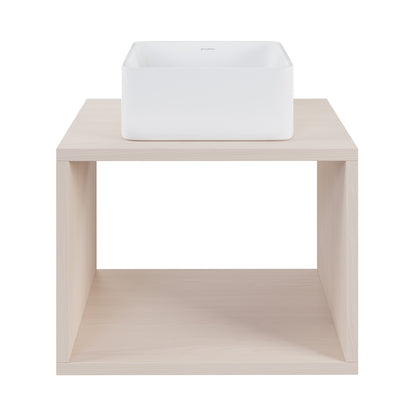 Swiss Madison, Concorde 24'' Wall-Hung Vanity In White Oak