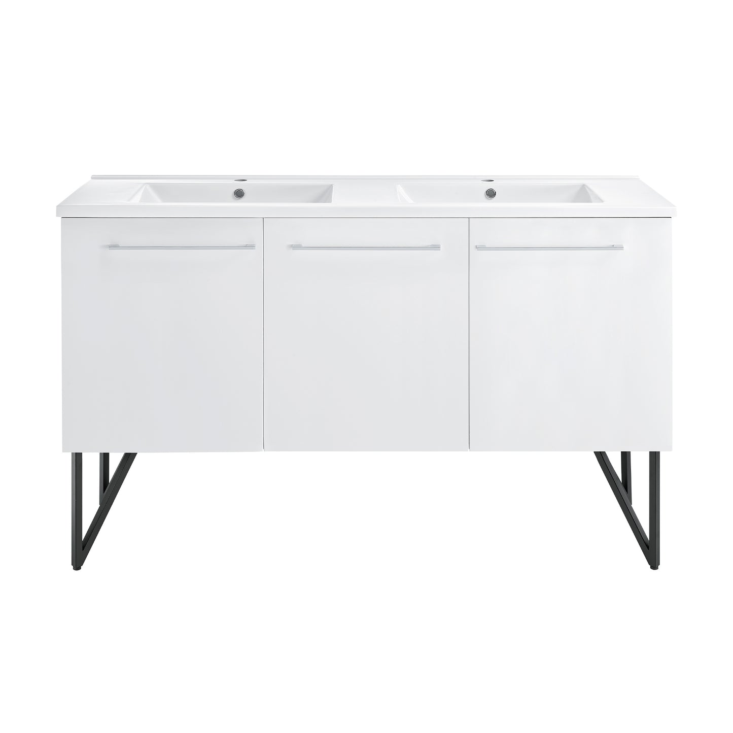 Swiss Madison, Annecy 60" Freestanding Bathroom Vanity in White with Sink Top