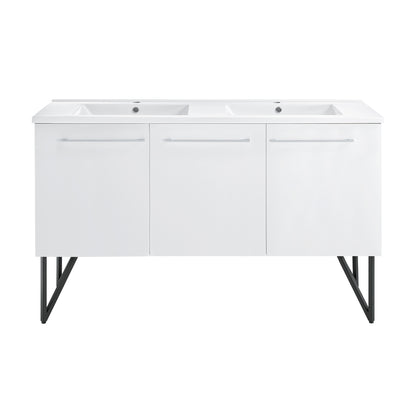 Swiss Madison, Annecy 60" Freestanding Bathroom Vanity in White with Sink Top