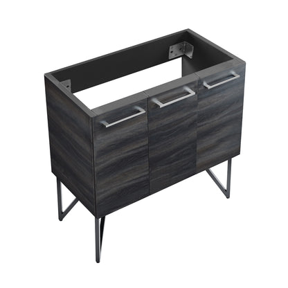 Swiss Madison, Annecy 36" Bathroom Vanity in Black Walnut - Cabinet Only