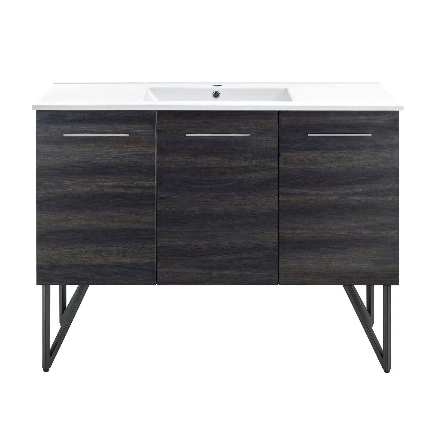 Swiss Madison, Annecy 48" Freestanding Bathroom Vanity in Black Walnut with Sink Top
