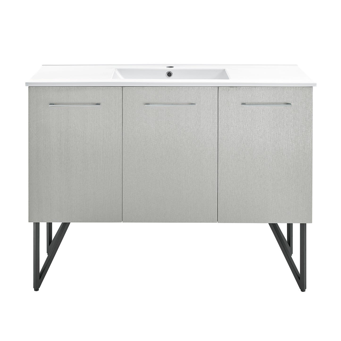 Swiss Madison, Annecy 48" Freestanding Bathroom Vanity in Gray with Sink Top