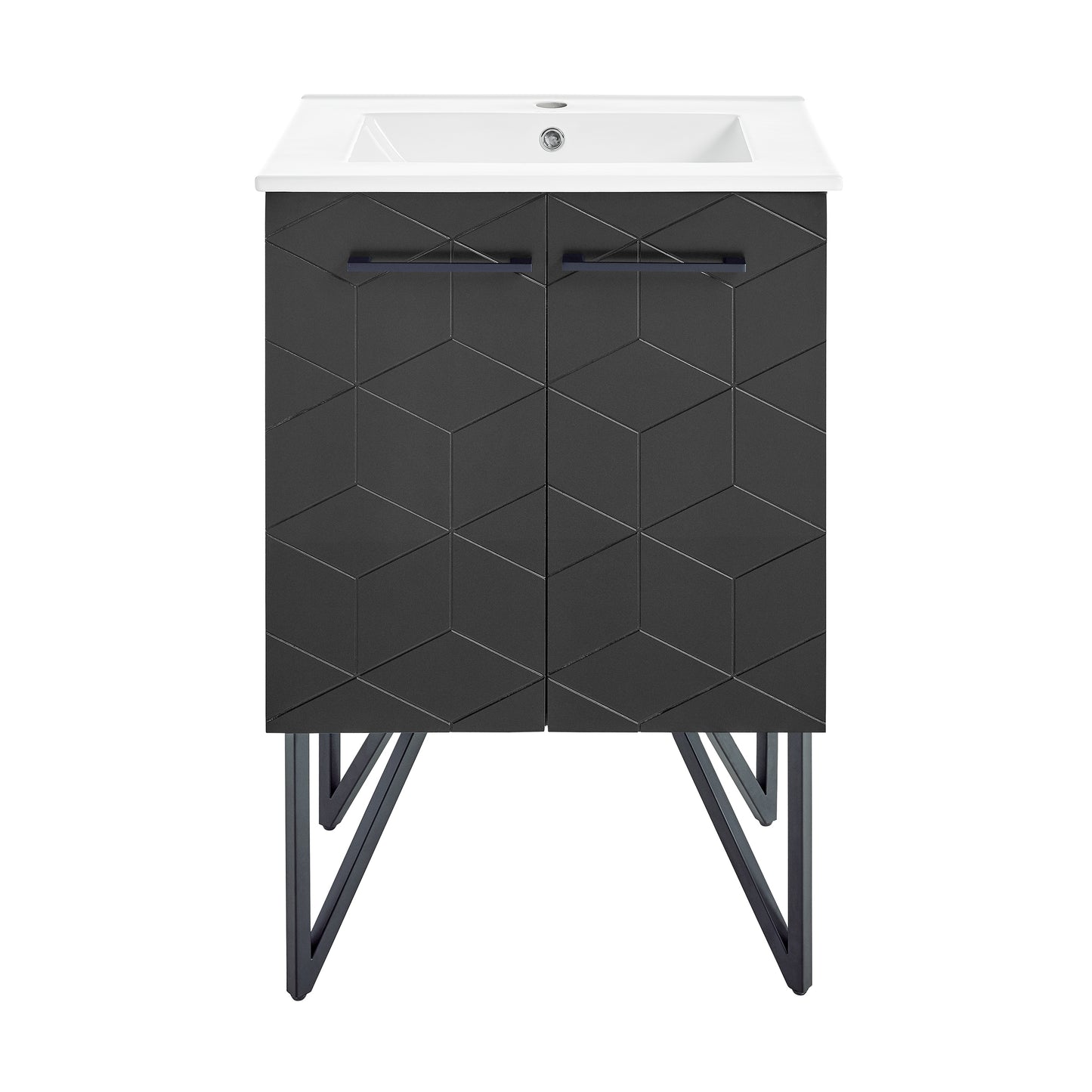 Swiss Madison, Annecy 24" Freestanding Bathroom Vanity in Phantom Black with Sink Top