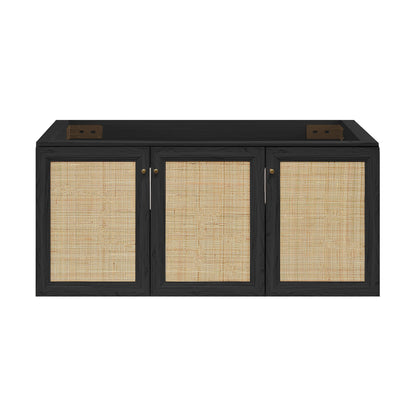 Swiss Madison, Classe 48" Wall-Mounted Bathroom Vanity Cabinet without Top in Black Oak