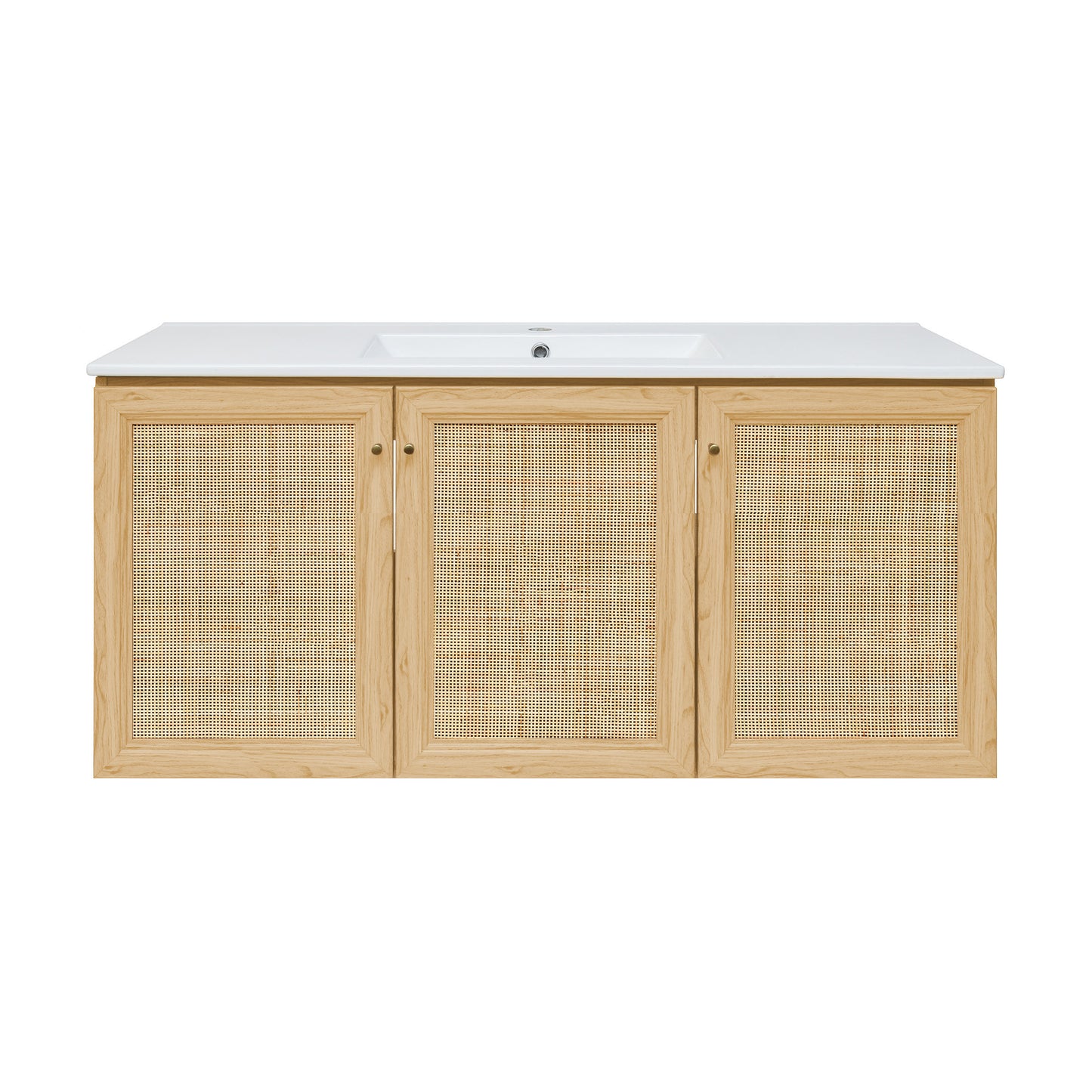 Swiss Madison, Classe 48" Wall-Mounted Bathroom Vanity in Natural Oak