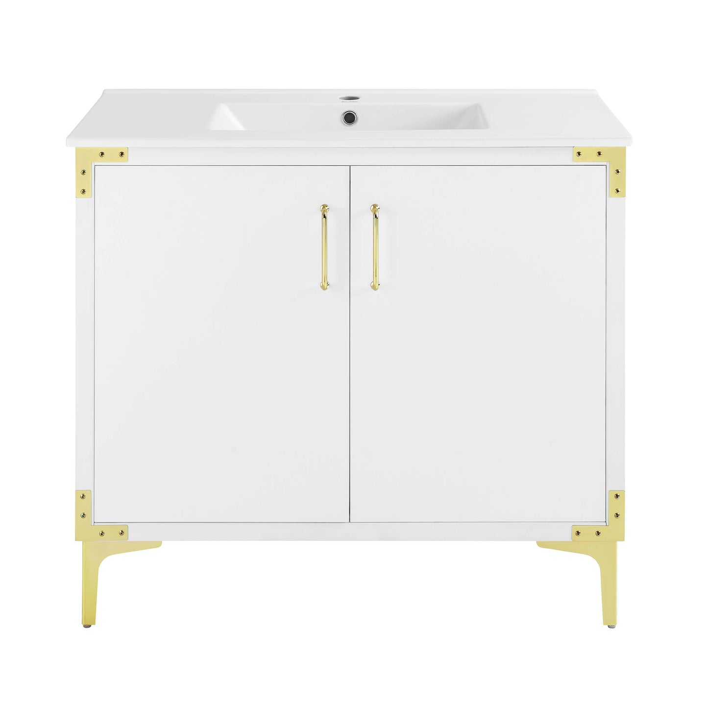 Swiss Madison, Voltaire 36" Freestanding Bathroom Vanity in White with Sink Top