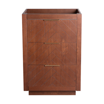 Swiss Madison Daxton 24-inch freestanding bathroom vanity in Brown Oak