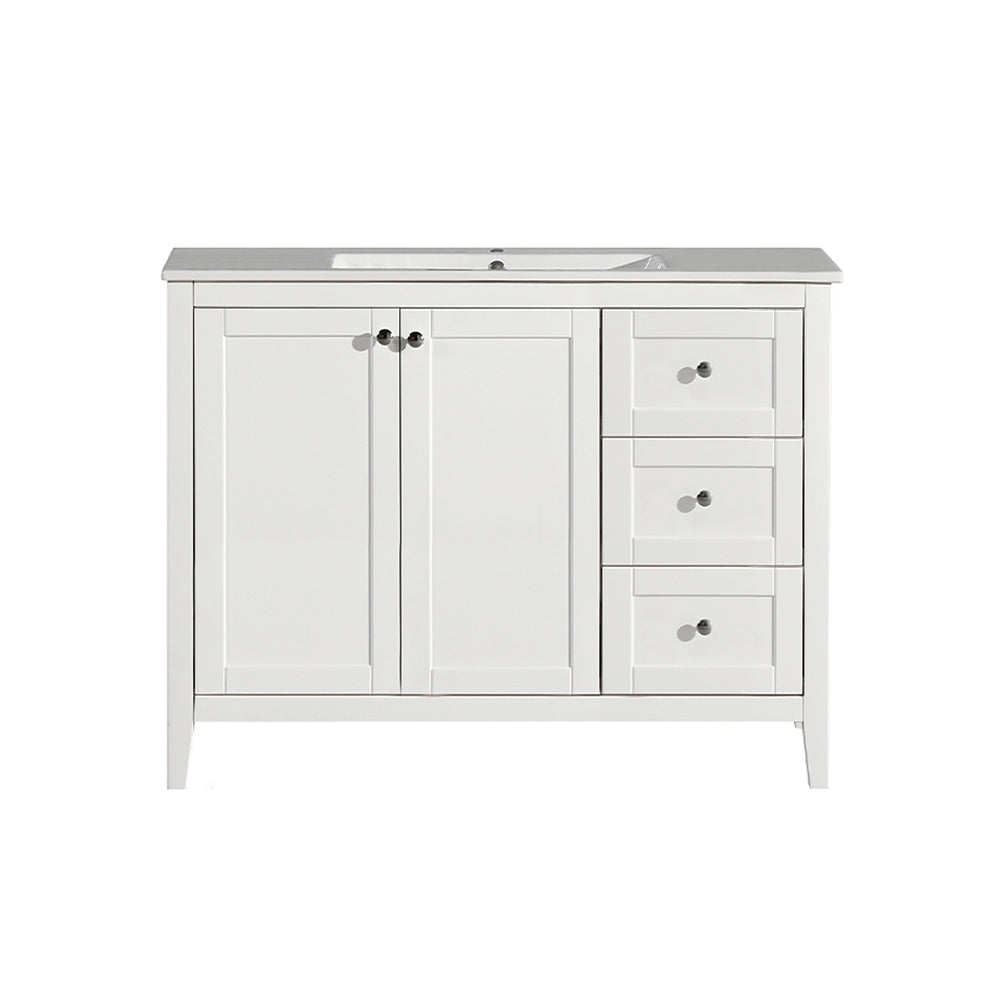 Swiss Madison, Cannes 48 Single, Two Doors, Three Drawers, Bathroom Vanity