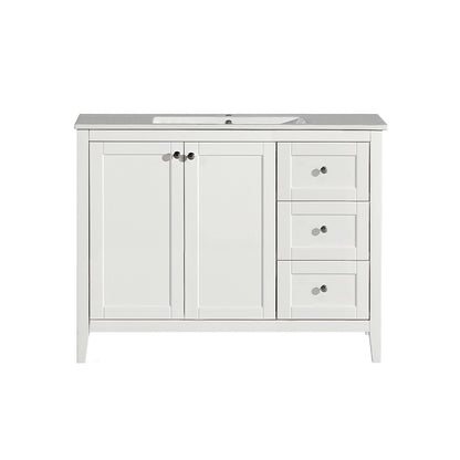 Swiss Madison, Cannes 48 Single, Two Doors, Three Drawers, Bathroom Vanity