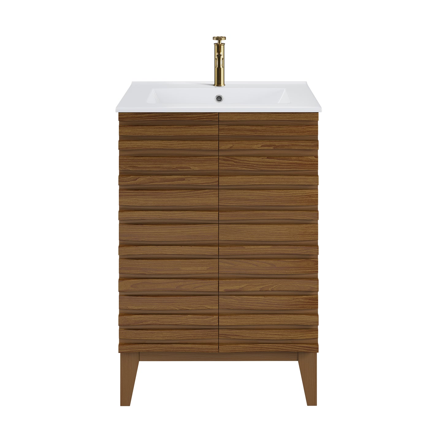 Swiss Madison, Cascade 24'' Bathroom Vanity in Brown Oak