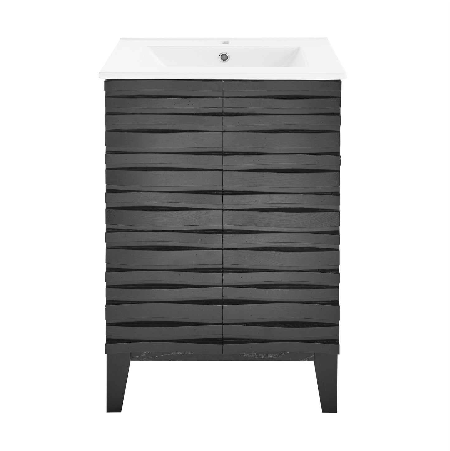 Swiss Madison, Cascade 24" Bathroom Vanity in Black