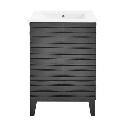 Swiss Madison, Cascade 24" Bathroom Vanity in Black