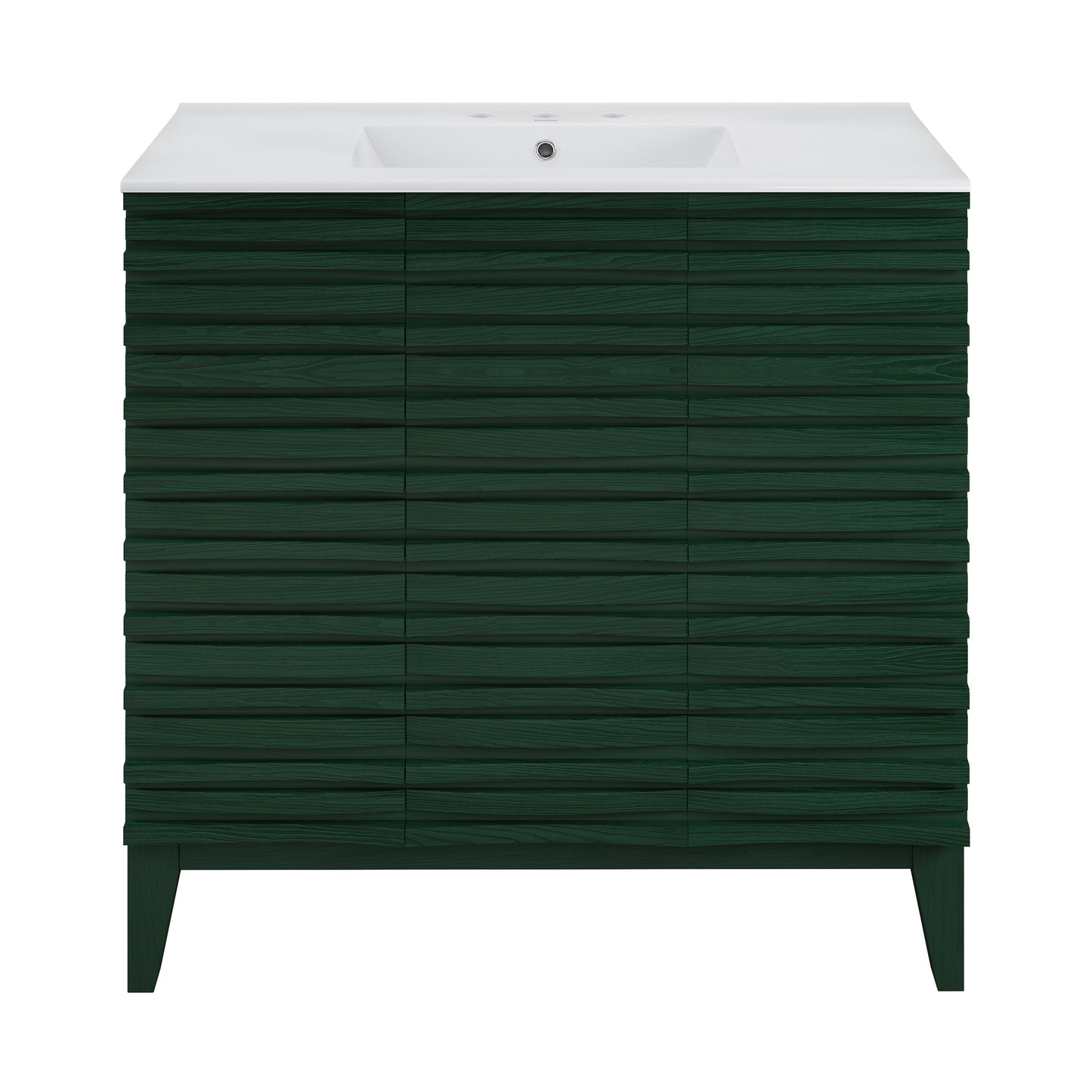 Swiss Madison Cascade 36-inch freestanding bathroom vanity in Green Oak