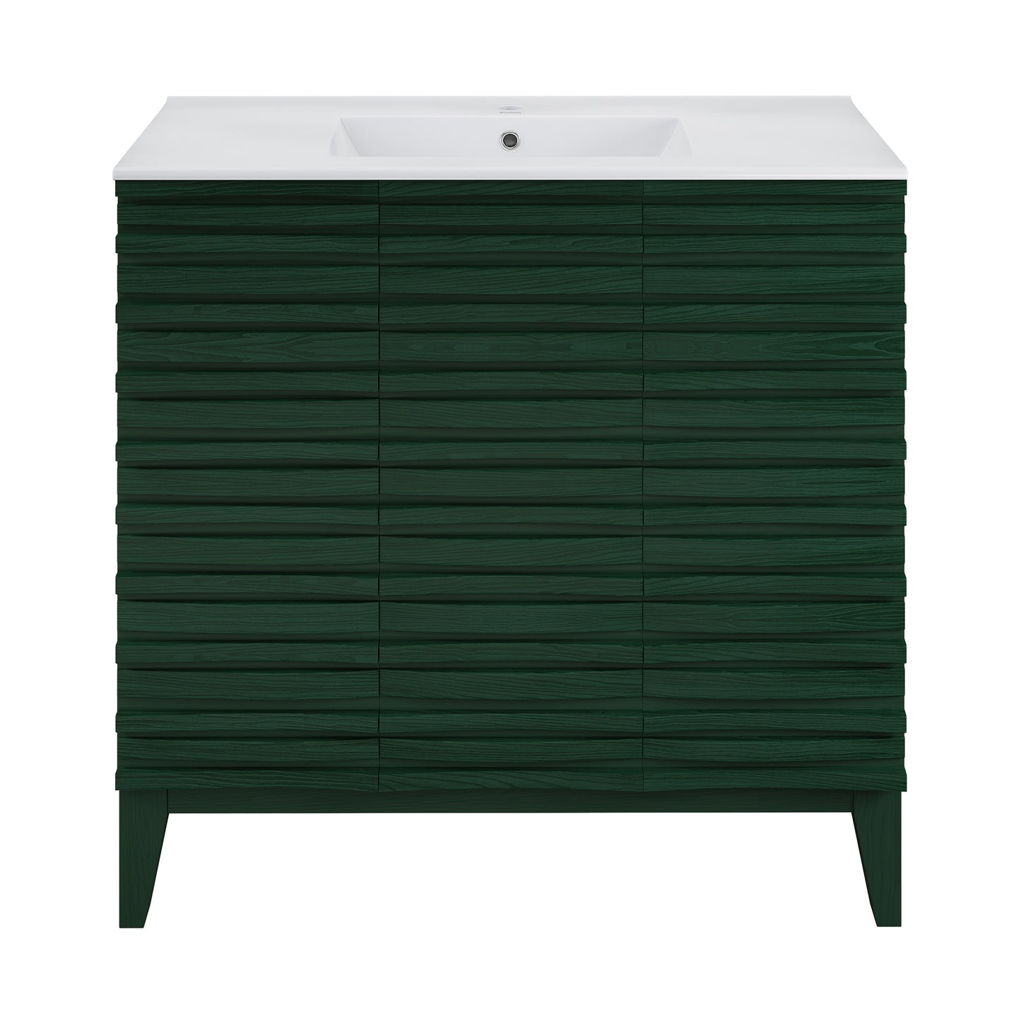 Swiss Madison Cascade 36-inch freestanding bathroom vanity in Green Oak — view 4