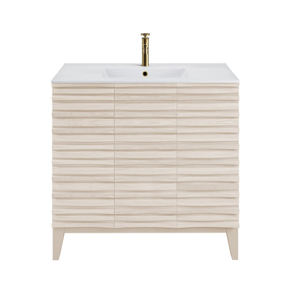 Swiss Madison, Cascade 36'' Bathroom Vanity in White