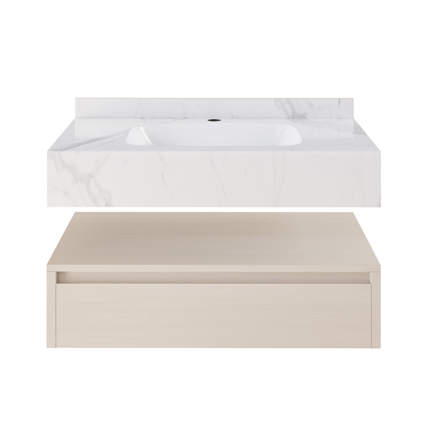Swiss Madison Avancer 36-inch wall-mount bathroom vanity in White Oak — view 4