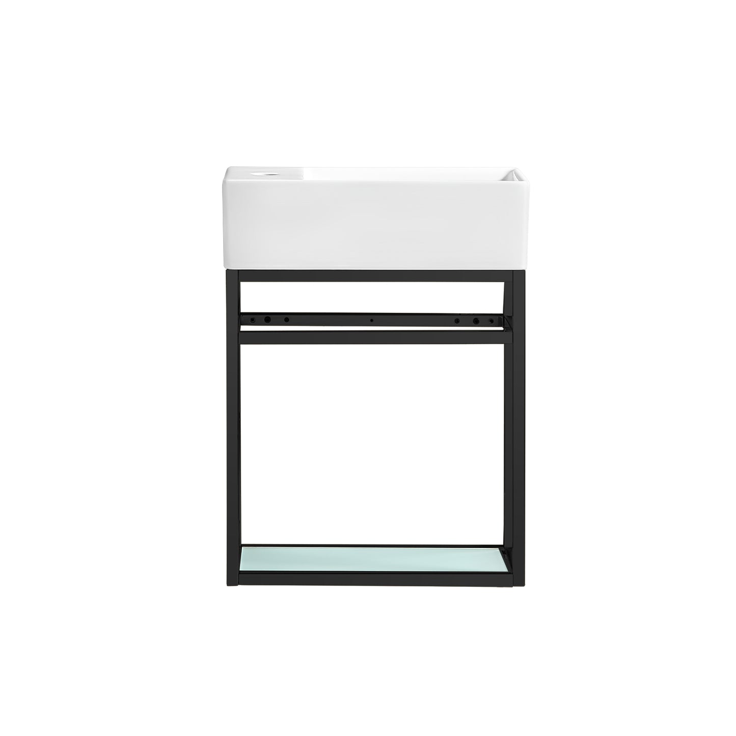 Swiss Madison, Pierre 19.5 Single, Metal Frame, Open Shelf, Bathroom Vanity