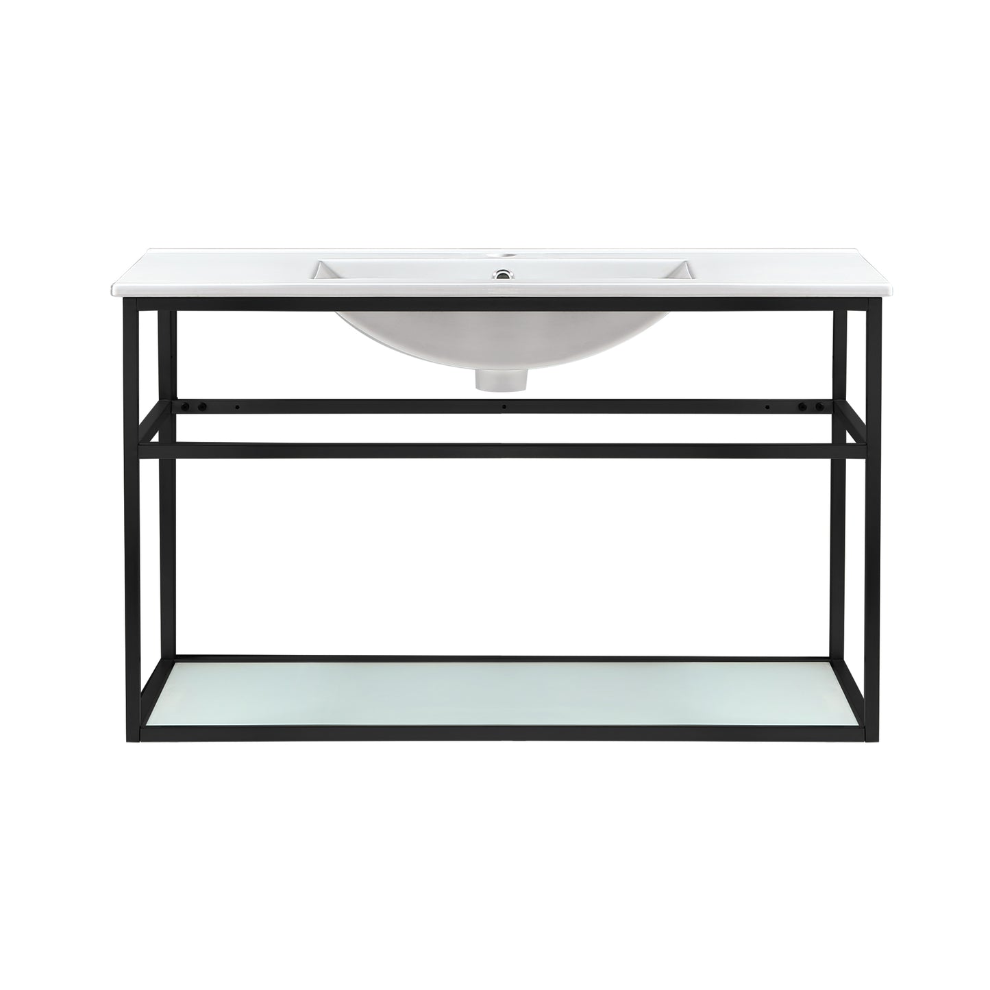 Swiss Madison, Pierre 36 Single, Metal Frame, Open Shelf, Bathroom Vanity