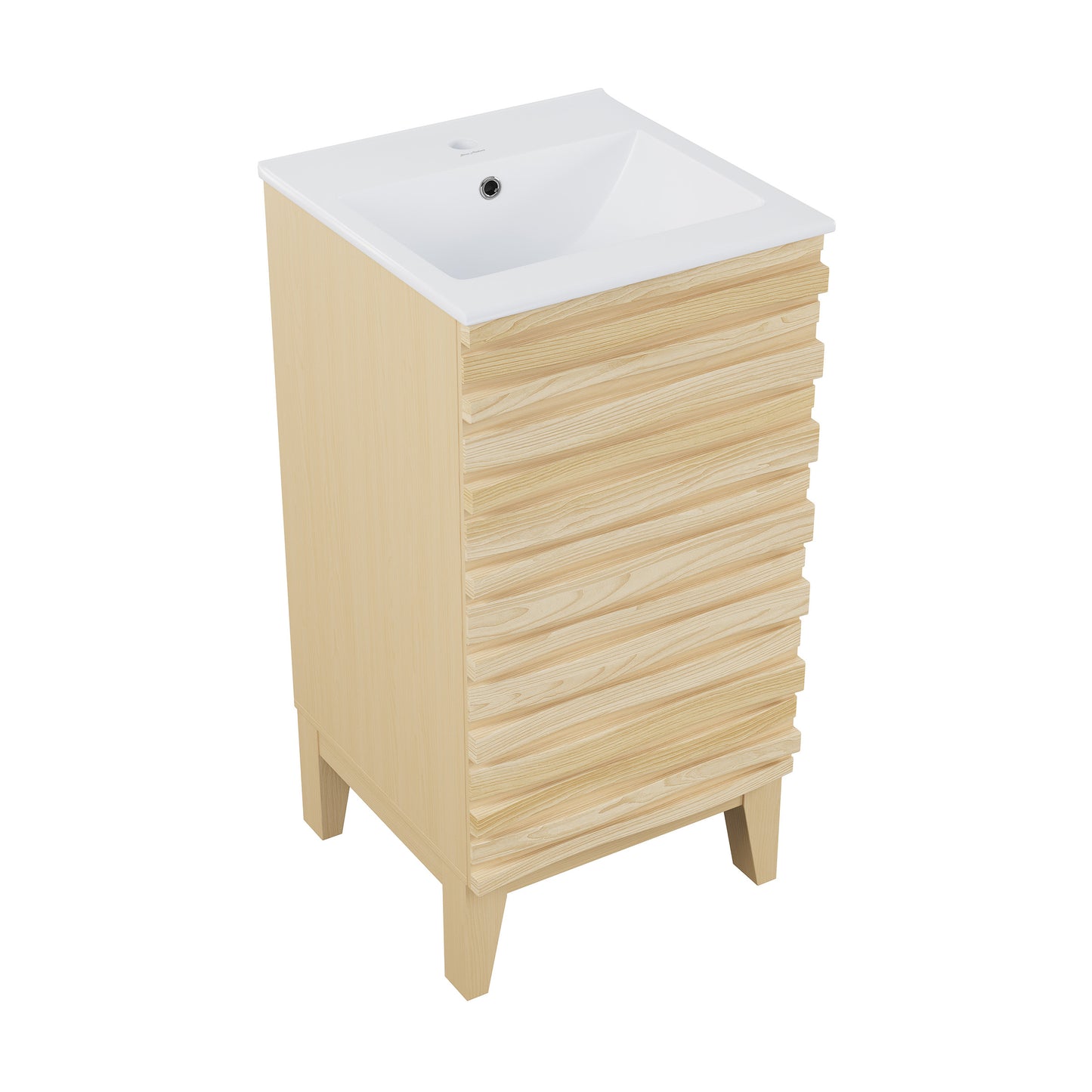 Swiss Madison, Cascade 18" Bathroom Vanity in Natural Oak